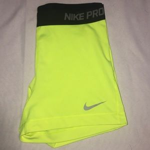 Neon Nike Pro Dri-Fit Spandex